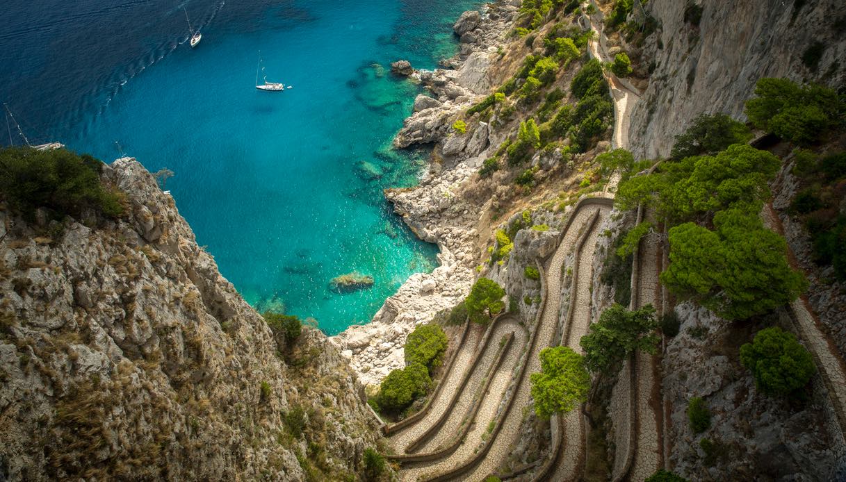 La spettacolare via Krupp a Capri