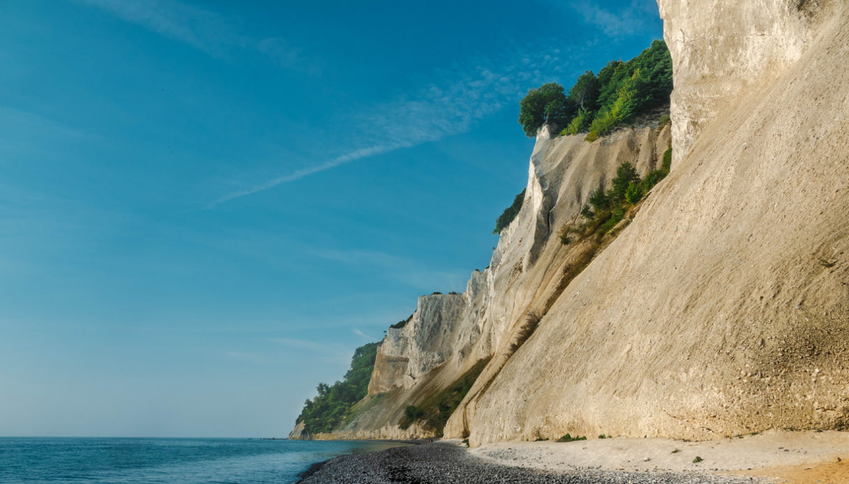 Le scogliere di Møns Klint lungo il tracciato Eurovelo 7