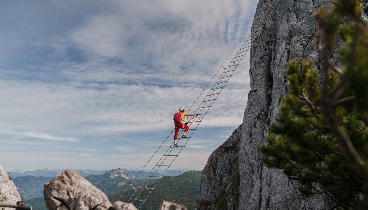 La scala sospesa, Sky Ladder, di Gosau in Austria