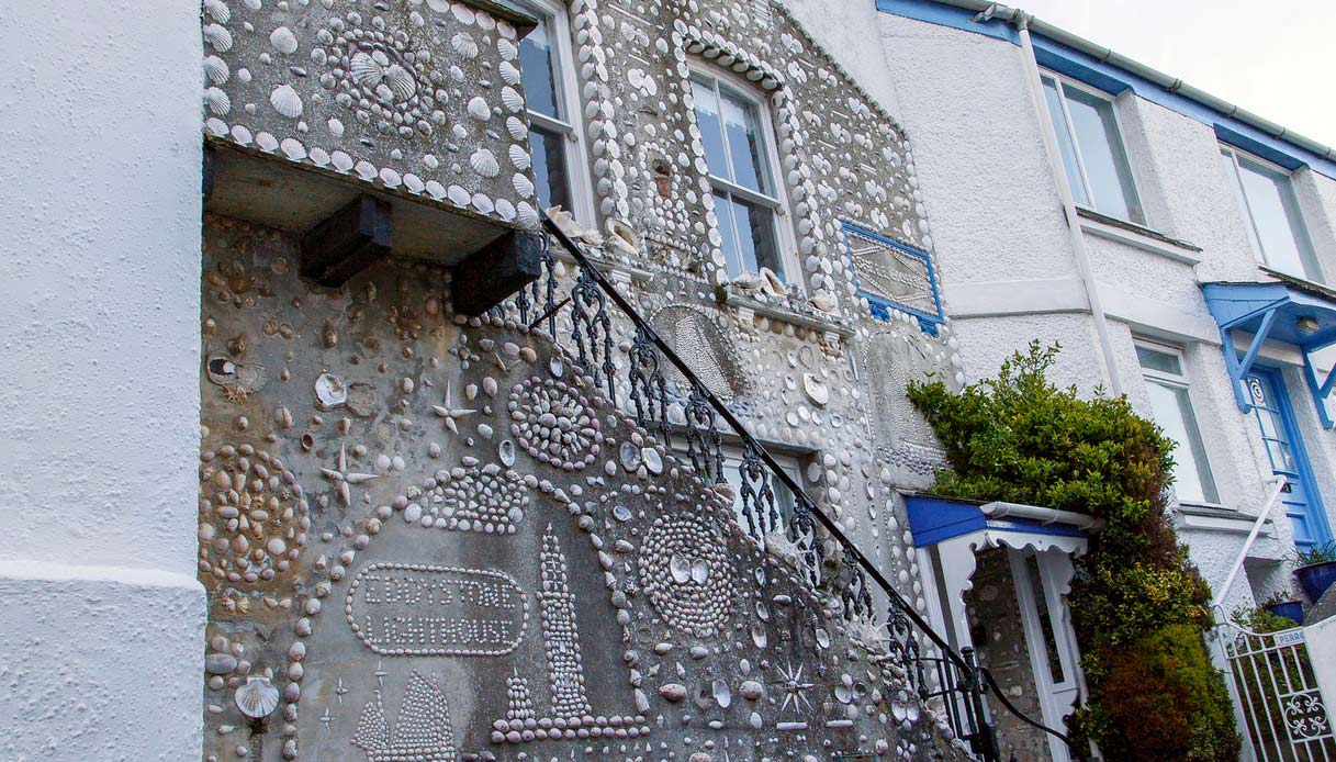La casa di conchiglie a Polperro