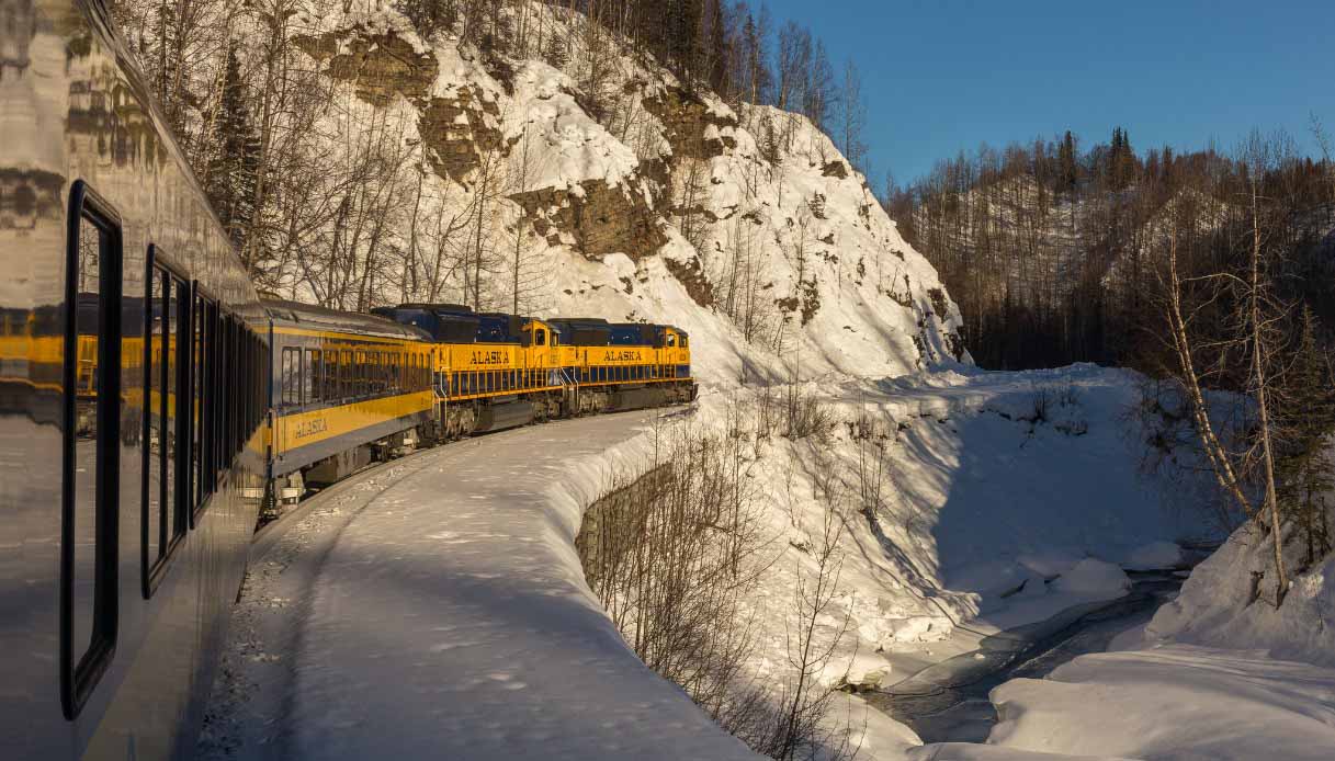 Aurora Winter Train Alaska Railroad Aurora Winter Train, Alaska Railroad