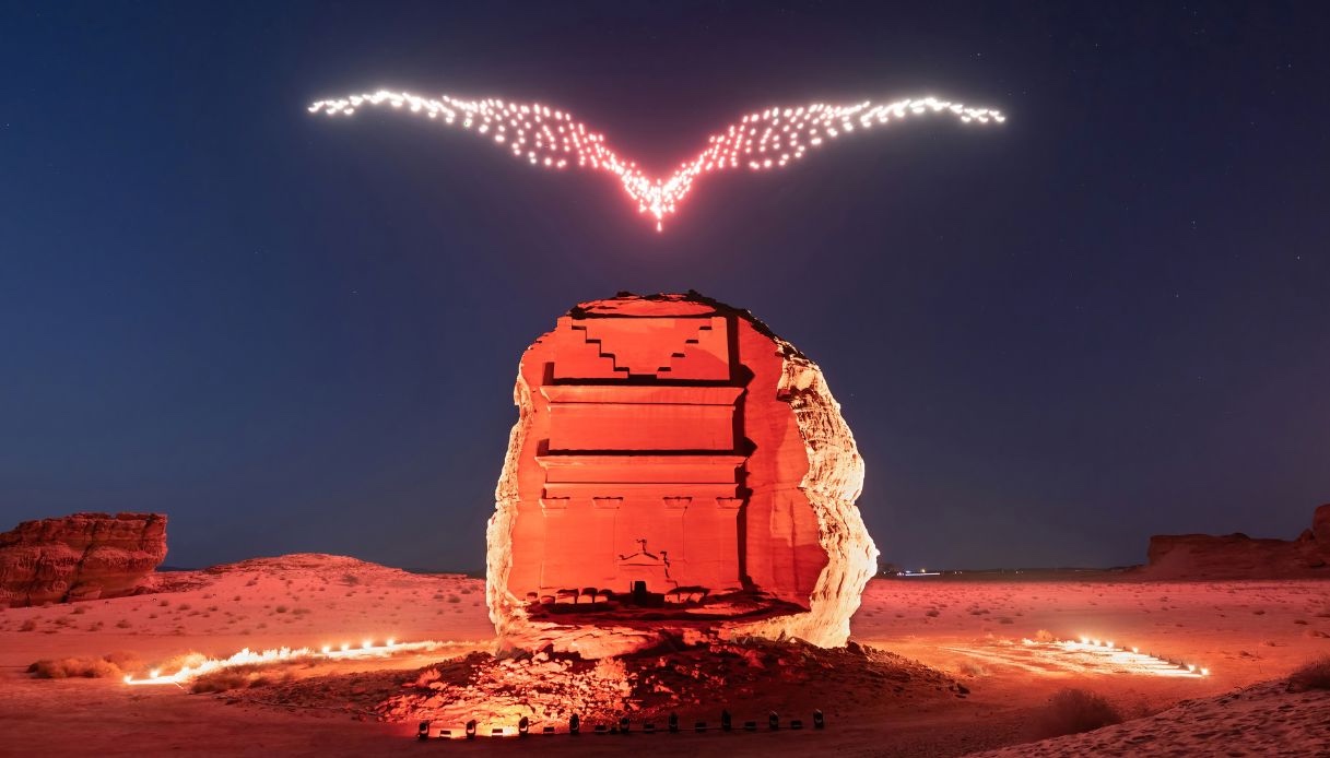 Drone Light Show di Hegra