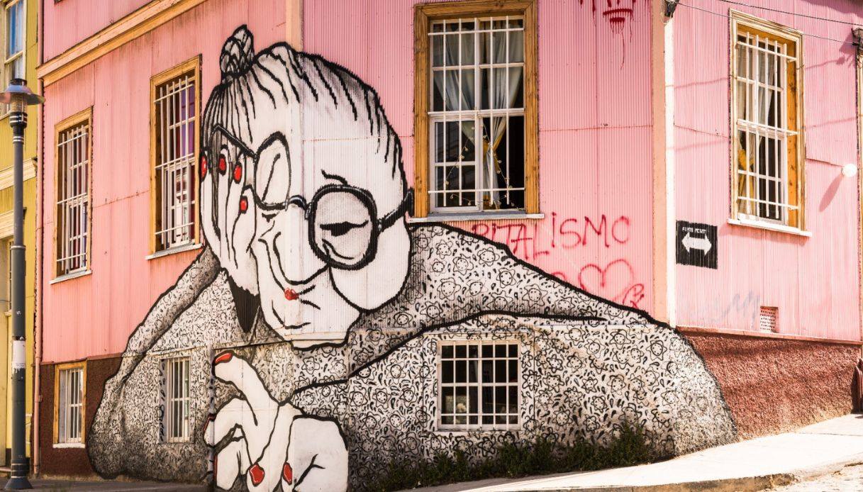 Uno dei principali murales di Valparaiso