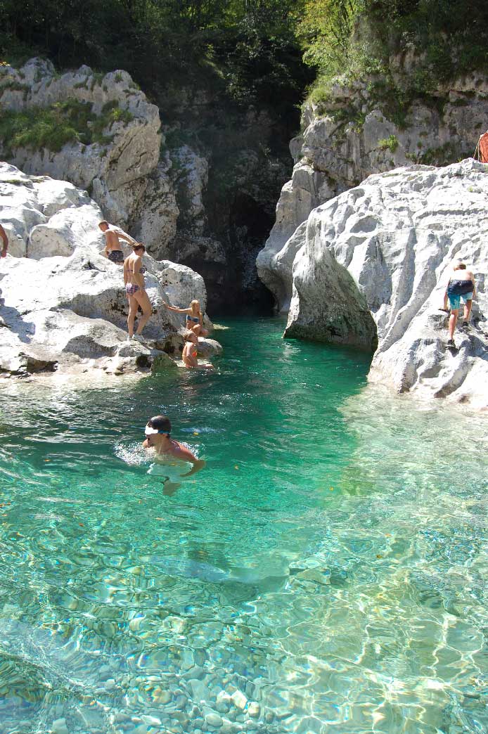 Il verde cristallino del torrente Arzino