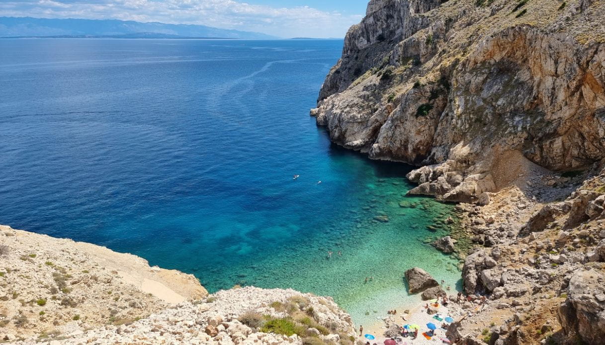 Spiaggia di Mali Bok sull'isola di Cres