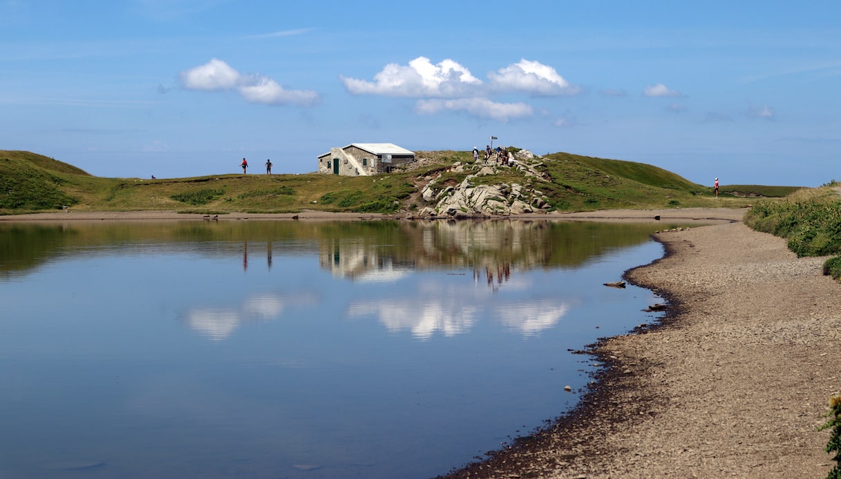 Panorama del lago Scaffaiolo