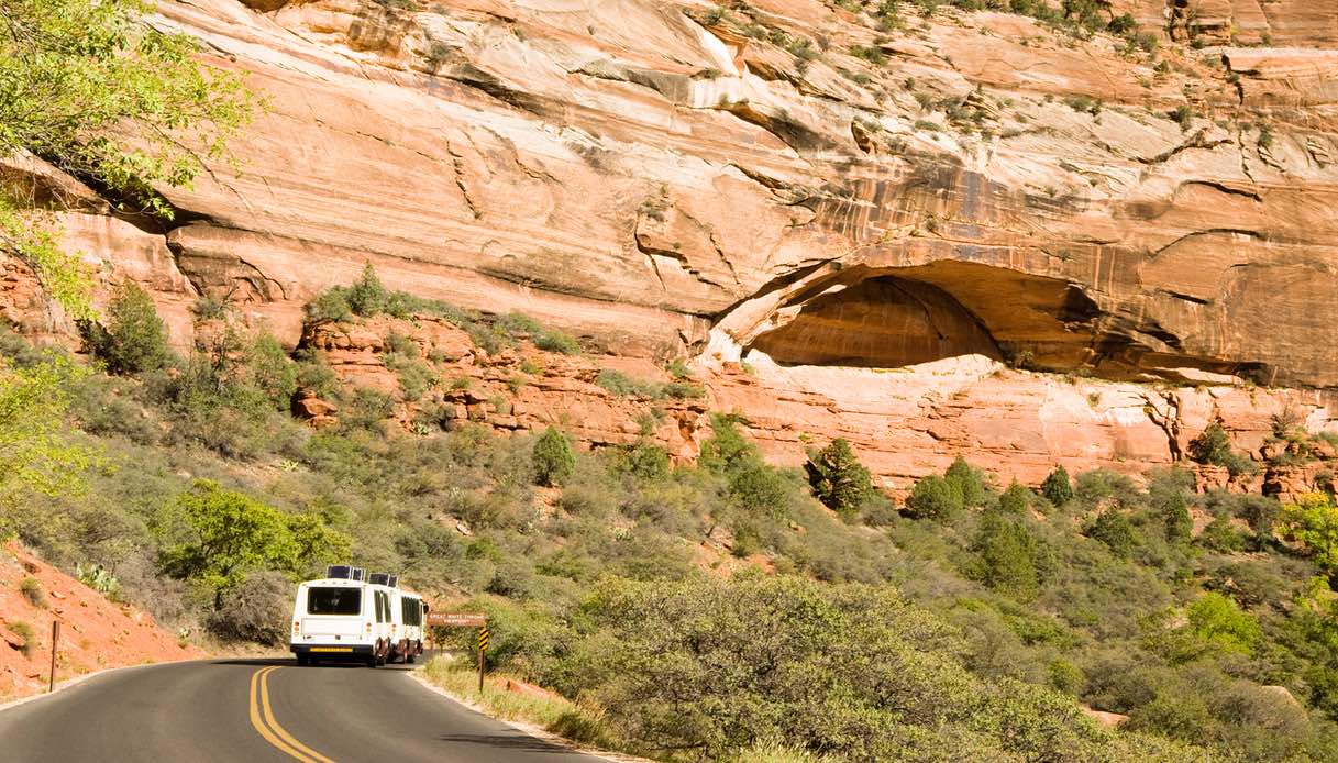 Le navette per spostarsi allo Zion National Park