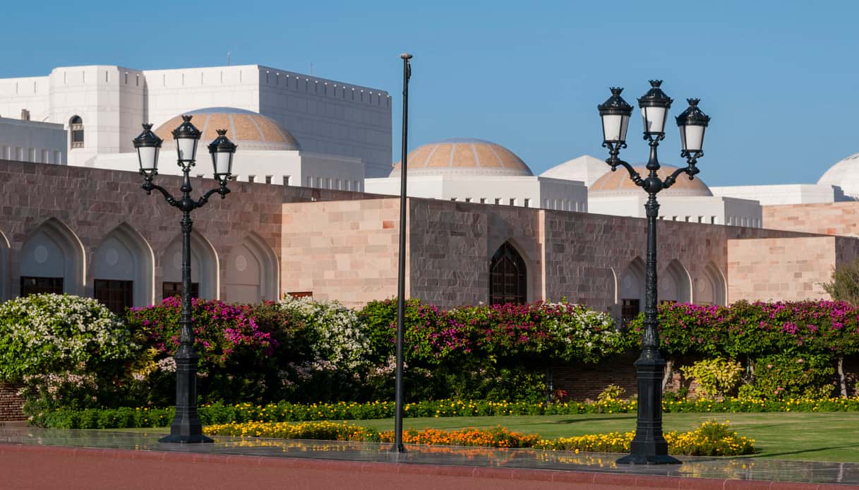 I giardini del Palazzo Al Alam in Oman