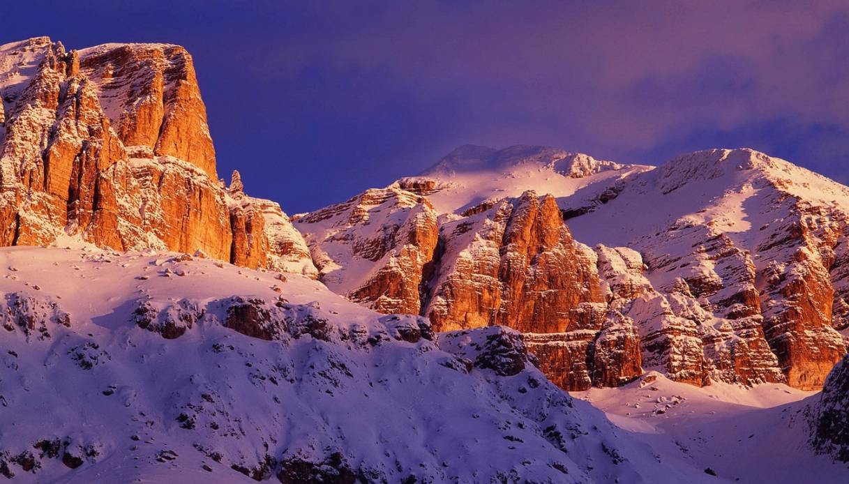 Enrosadira, Dolomiti