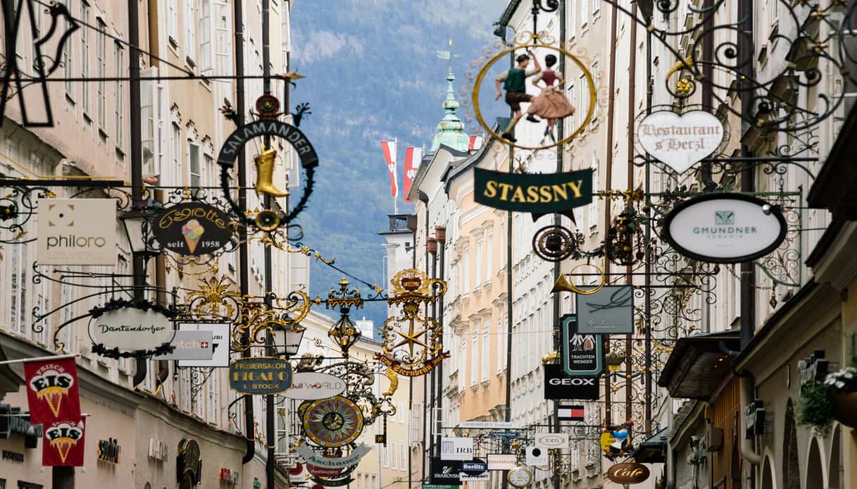 La Getreidegasse a Salisburgo