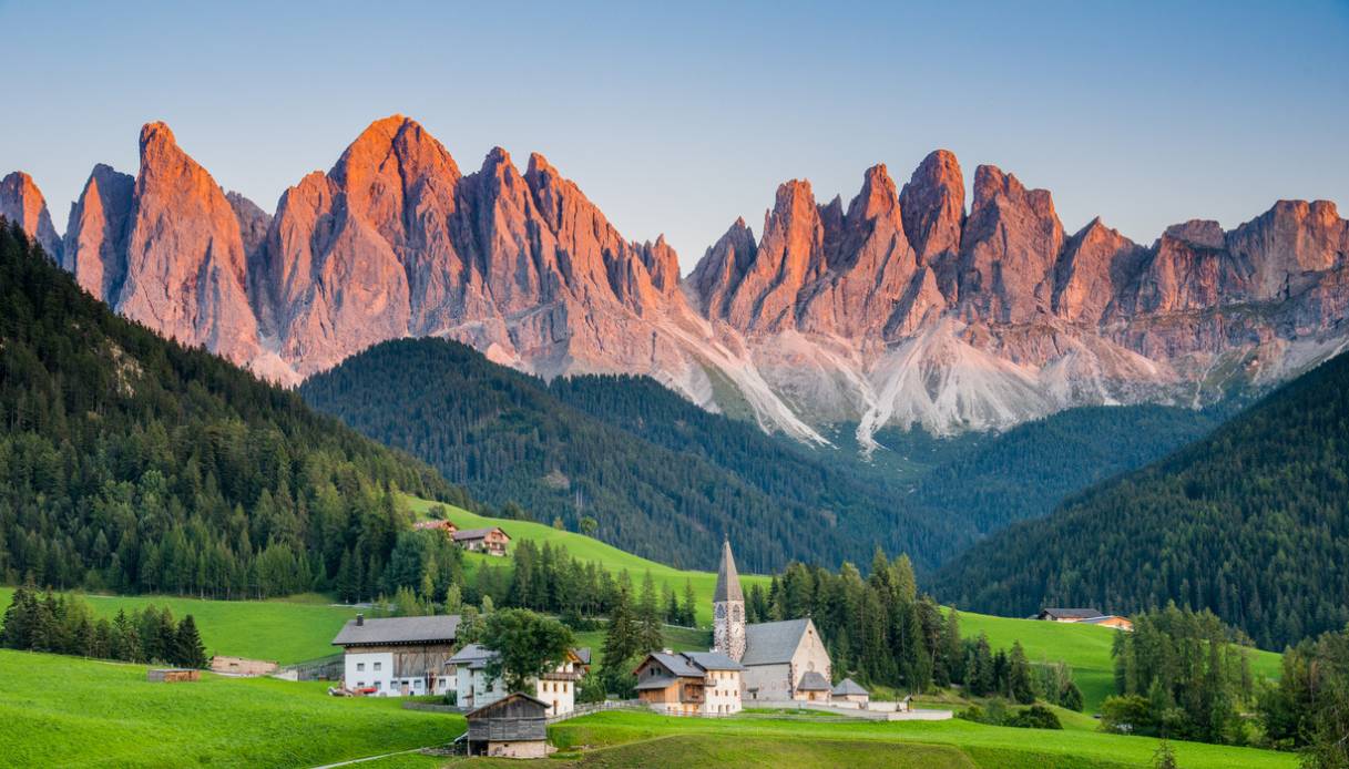 Enrosadira, Val di Funes