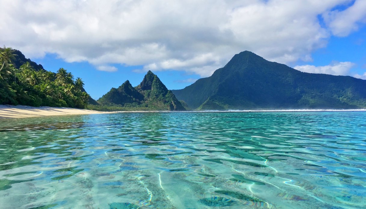 La spiaggia di Ofu Beach nelle Samoa Americane
