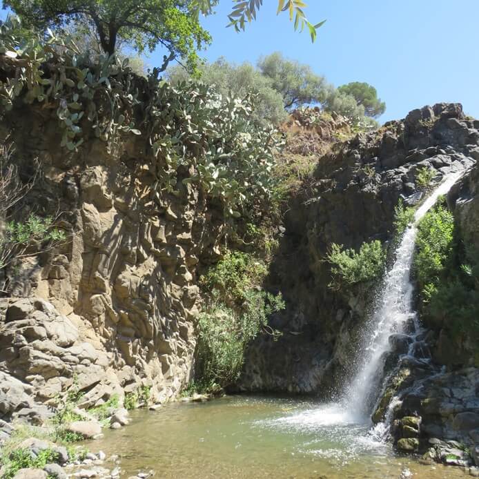 Cascate dell'Oxena a Militello in Val di Catania, Sicilia