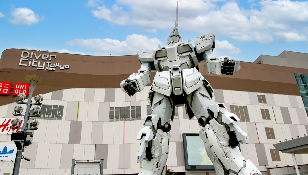 Gundam Unicorn, al DiverCity Tokyo Plaza di Odaiba