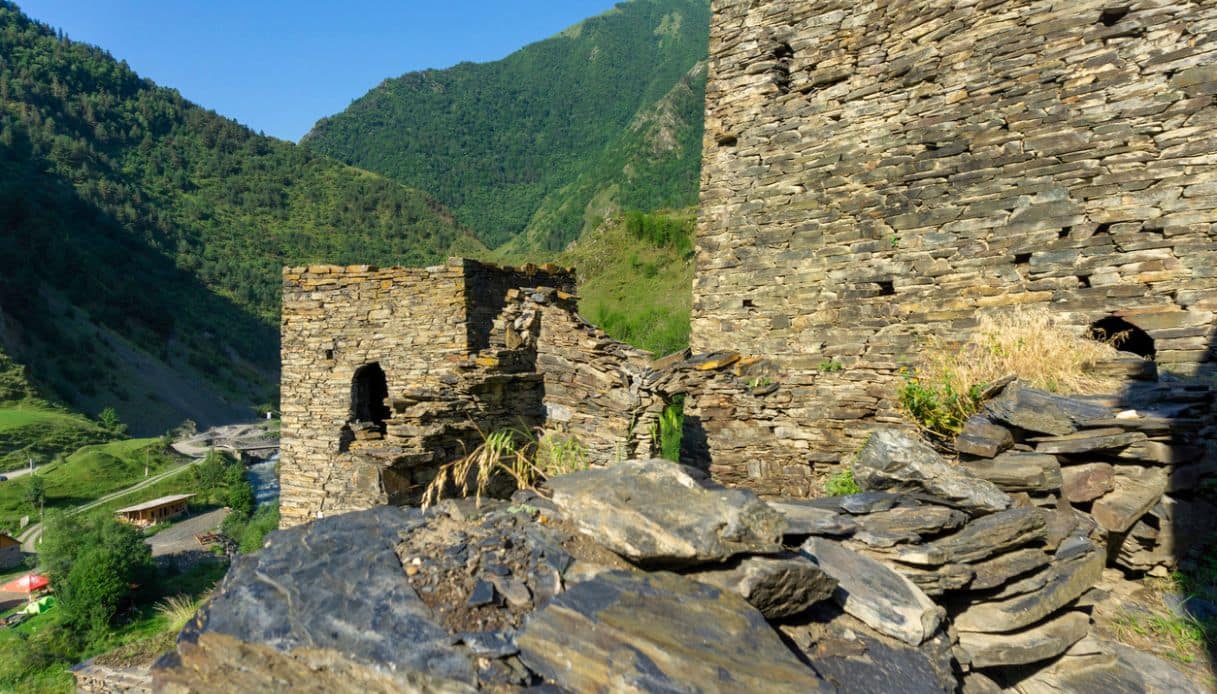 Shatili, storico villaggio dell'altopiano in Georgia