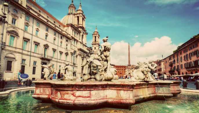 Fontana del Moro in Piazza Navona, Roma