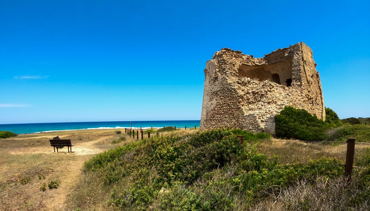 Spiaggia di Torre Pozzelle in Salento, Puglia