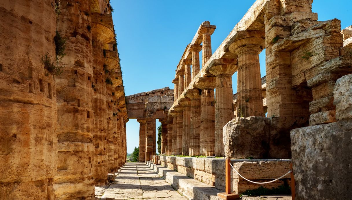 Particolare del Tempio di Hera a Paestum